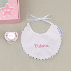 Baby Bib Pink personalized box