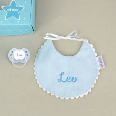 Baby Bib Blue personalized box