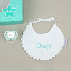 Baby Bib Mint personalized box