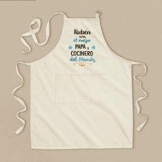 Delantal Algodón Premium Divertido Papá eres el mejor Cocinero del Mundo