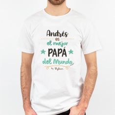 Camiseta o Sudadera Personalizada (nombre Papá) El mejor Papá del mundo, by (nombre/s hijo/s)