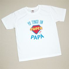 Camiseta o Sudadera Bebé y Niño/a Yo tengo un Súper Papá azul