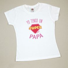 Camiseta o Sudadera Bebé y Niño/a Yo tengo un Súper Papá rosa