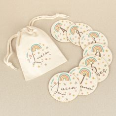 Cumplemeses Bebé Arcoíris Soft personalizado
