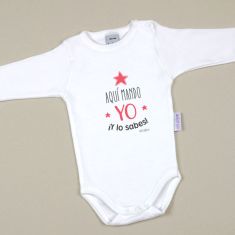 Babidu Body Basic Funny I Love Mommy with Pink Star