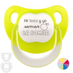 Chupete Divertido Mi (texto libre) y yo somos la bomba