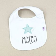Babero Personalizado Estrella Menta