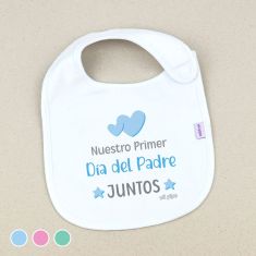 Babero Divertido Nuestro primer día del Padre juntos