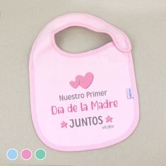 Babero Divertido Nuestro primer día de la Madre juntos Clásico