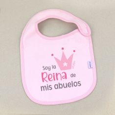 Babero Divertido Soy la Reina de Mis Abuelos
