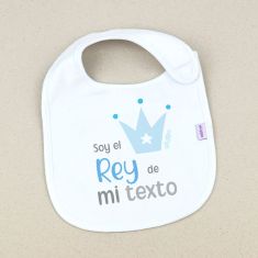 Babero Divertido Soy el Rey de mi (texto libre)