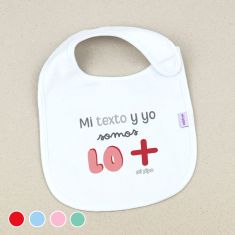 Babero Divertido Mi (Texto) y yo somos lo +