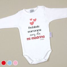 Babidu Body Divertido Prohibido enamorarse, soy de mi Madrina