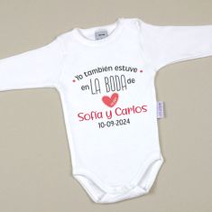 Babidu Body Personalizado Yo también estuve en la boda de....(texto libre)