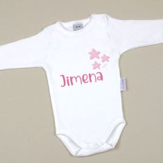 Babidu Body Personalizado Estrellas Rosa