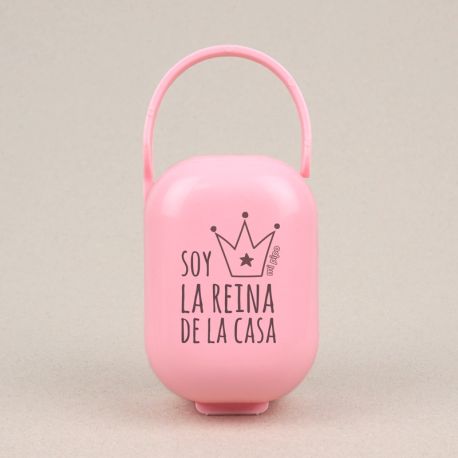 Cajita Portachupetes  Divertida Soy la Reina de la Casa