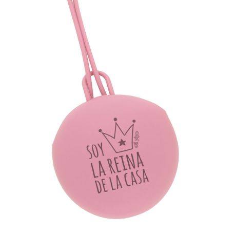 Portachupetes Gummy Divertido Soy la reina de la casa, elige color