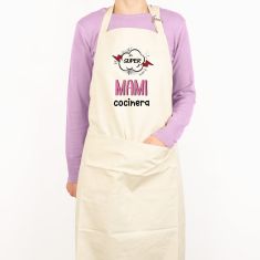 Delantal Algodón Premium Divertido Súper Mami Cocinera