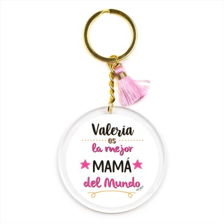 Keychain Simple Shape Star Blue Personalized 