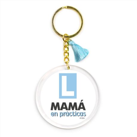 Keychain Simple Shape Star Blue Personalized 