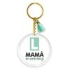 Keychain Simple Shape Star Blue Personalized 