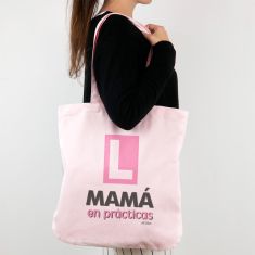 Bolso algodón orgánico Mamá en prácticas rosa