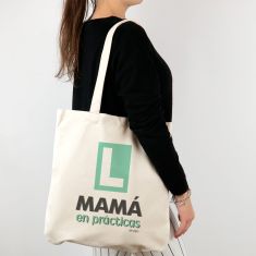 Bolso algodón orgánico Mamá en prácticas menta